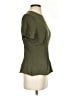 Something Navy Green Short Sleeve Top Size S - photo 4