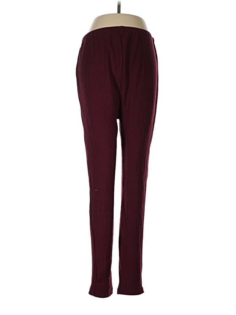 Pre-owned Shein Casual Pants In Burgundy