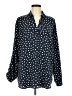 Chico's 100% Polyester Polka Dots Blue Long Sleeve Blouse Size 2X (estimated) - photo 1