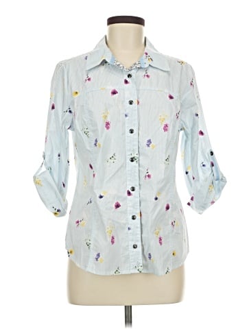 Christopher & Banks 3/4 Sleeve Button-Down Shirt (view 1)