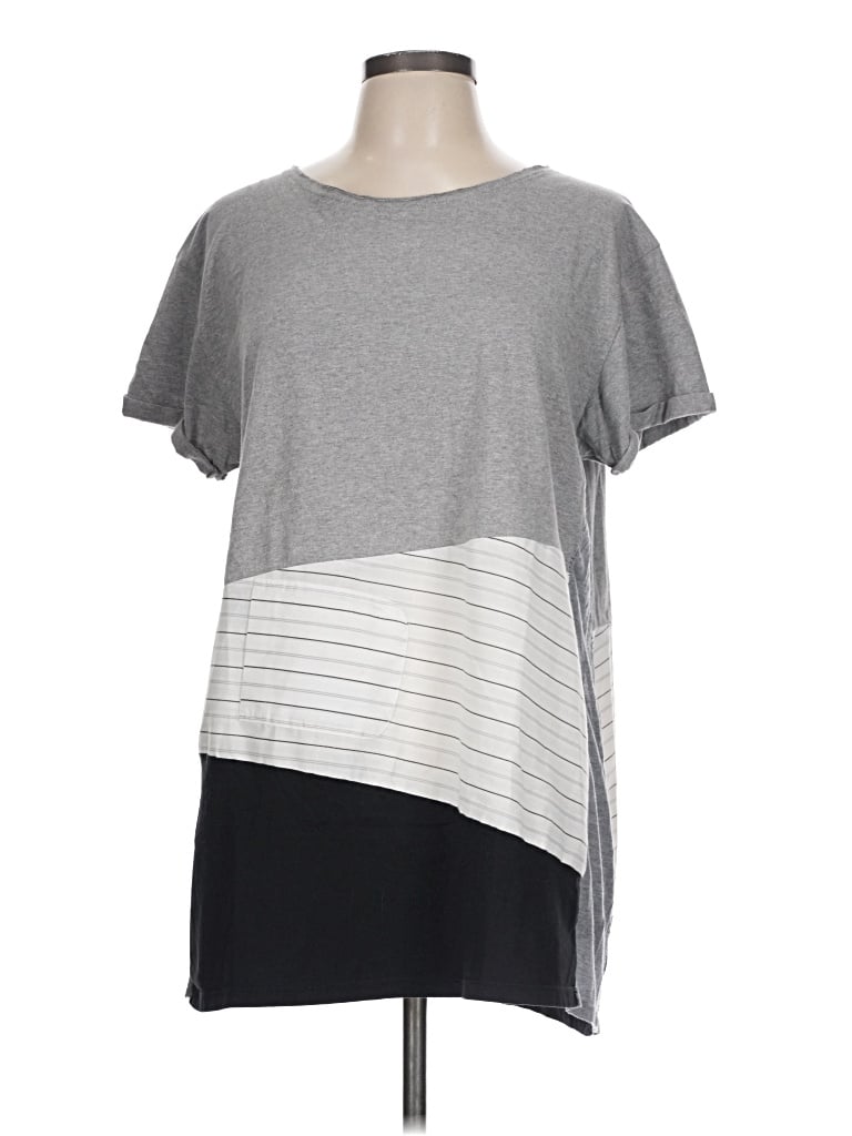 Pre-owned Assorted Brands Short Sleeve T-shirt In Gray