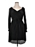 Chenault 100% Polyester Solid Black Casual Dress Size L - photo 1