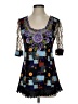 Assorted Brands Black 3/4 Sleeve Top Size 3 - photo 1