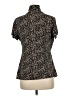 Elementz Animal Print Black Short Sleeve Blouse Size M - photo 2