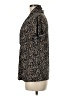 Elementz Animal Print Black Short Sleeve Blouse Size M - photo 5
