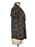 Elementz Animal Print Black Short Sleeve Blouse Size M - photo 4