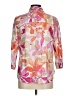 Chico's Floral Orange 3/4 Sleeve Button-Down Shirt Size M - photo 2