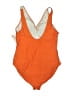 Summer Color Block Orange One Piece Swimsuit Size XXL (estimated) - photo 2