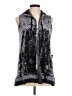 LOGO by Lori Goldstein Silver Cardigan Size M - photo 1