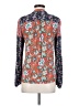 FRAME 100% Viscose Floral Red Long Sleeve Blouse Size S - photo 2