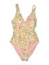 Primark Floral Pink One Piece Swimsuit Size M - photo 1