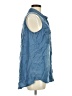 MICHAEL Michael Kors 100% Lyocell Blue Sleeveless Button-Down Shirt Size M - photo 4
