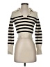 Happily Grey Stripes Ivory Turtleneck Sweater Size S - photo 1