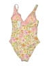 Primark Floral Pink One Piece Swimsuit Size M - photo 2