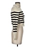Happily Grey Stripes Ivory Turtleneck Sweater Size S - photo 4