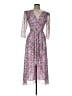BCBGeneration Paisley Purple Casual Dress Size 6 - photo 1