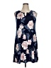 Espresso Print Blue Casual Dress Size XL - photo 1