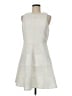 Ann Taylor 100% Polyester Solid White Cocktail Dress Size 6 - photo 1