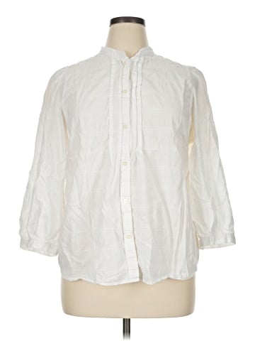 Gap 3/4 Sleeve Button-Down Shirt (view 1)