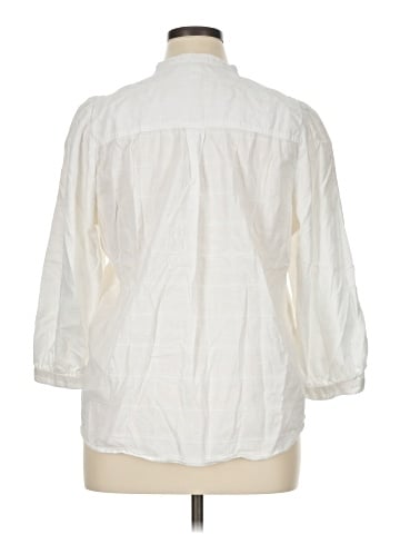 Gap 3/4 Sleeve Button-Down Shirt (view 2)