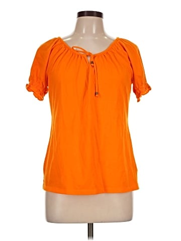 Lauren by Ralph Lauren Short Sleeve Blouse (view 1)