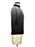 Adrienne Vittadini Metallic Black Turtleneck Sweater Size M - photo 4