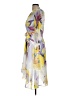 DKNY 100% Polyester Print Yellow Cocktail Dress Size M - photo 5