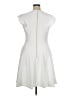 Chaps Solid White Cocktail Dress Size 14 - photo 2