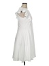 Chaps Solid White Cocktail Dress Size 14 - photo 4