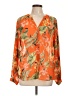 Chico's Orange Long Sleeve Blouse Size Lg (2) - photo 1