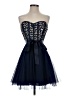 Teeze Me 100% Polyester Hearts Blue Cocktail Dress Size 5 - 6 - photo 1