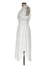 Aqua 100% Polyester White Cocktail Dress Size M - photo 5