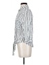 Vixbe 100% Rayon Stripes Silver 3/4 Sleeve Blouse Size S - photo 5