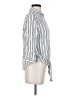 Vixbe 100% Rayon Stripes Silver 3/4 Sleeve Blouse Size S - photo 4