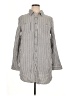 Vanilla Star 100% Cotton Stripes Gray Long Sleeve Button-Down Shirt Size XL - photo 1