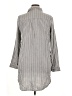 Vanilla Star 100% Cotton Stripes Gray Long Sleeve Button-Down Shirt Size XL - photo 2