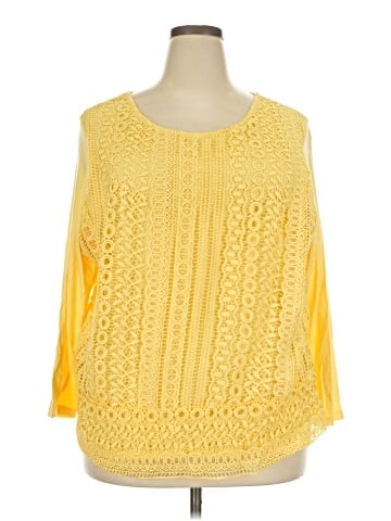 Woman Within 3/4 Sleeve Blouse (view 1)