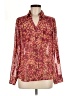 Express 100% Polyester Floral Burgundy Long Sleeve Blouse Size M - photo 1