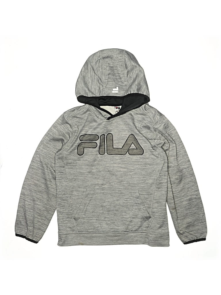 Pre-owned Fila Kids'  Zip Up Hoodie In Gray