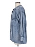 Easel 100% Rayon Blue Long Sleeve Button-Down Shirt Size S - photo 5