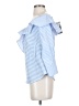 Haute Rogue 100% Polyester Blue Long Sleeve Blouse Size S - photo 5
