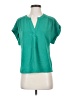 Monteau 100% Polyester Teal Short Sleeve Blouse Size S - photo 1