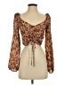 RESA 100% Polyester Brown 3/4 Sleeve Blouse Size S - photo 1