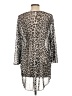 Jordan Taylor Animal Print Silver 3/4 Sleeve Blouse Size L - photo 2