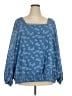 Maurices 100% Polyester Blue Long Sleeve Blouse Size 4X - photo 1
