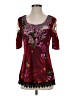 Assorted Brands Burgundy Short Sleeve Blouse Size 3 - photo 1