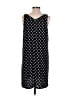 Ann Taylor LOFT 100% Polyester Polka Dots Black Casual Dress Size S - photo 2