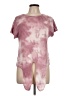 Tresics Tie-dye Pink Short Sleeve Top Size L - photo 1