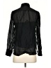 J.Crew 100% Viscose Solid Black Long Sleeve Blouse Size 2 - photo 2