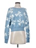 Jessica Simpson Floral Blue Pullover Sweater Size S - photo 1